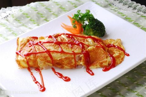 中华美食饭食台式蛋包饭实拍摄影图