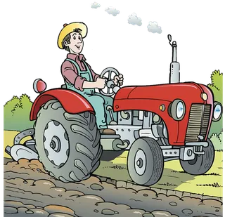 拖拉机卡通