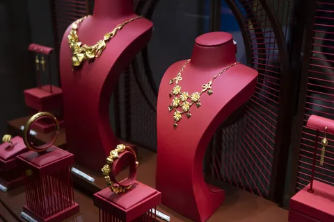 黄金首饰陈列展示