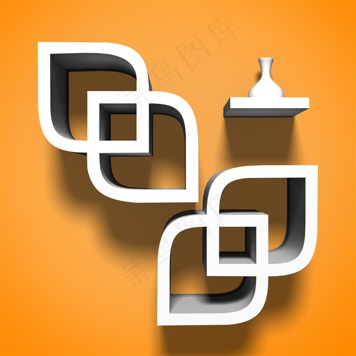 创意个性书架设计高清素材图