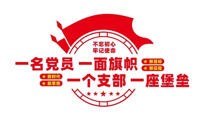 党员活动室党建标语文化墙cdr矢量模版下载