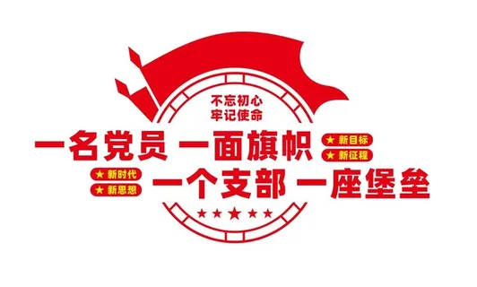 党员活动室党建标语文化墙