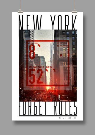 国外时尚 潮流海报 英文PSD海报