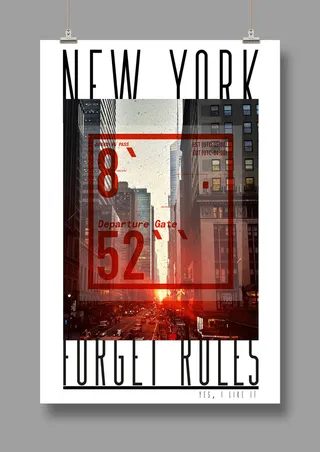 国外时尚 潮流海报 英文PSD海报