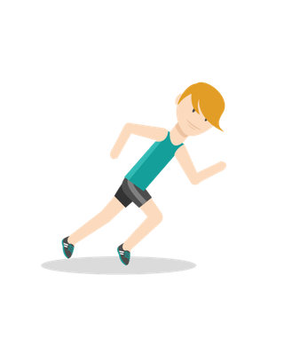 跑步运动员插画
