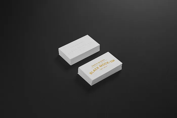 白色名片样机图片psd模版下载