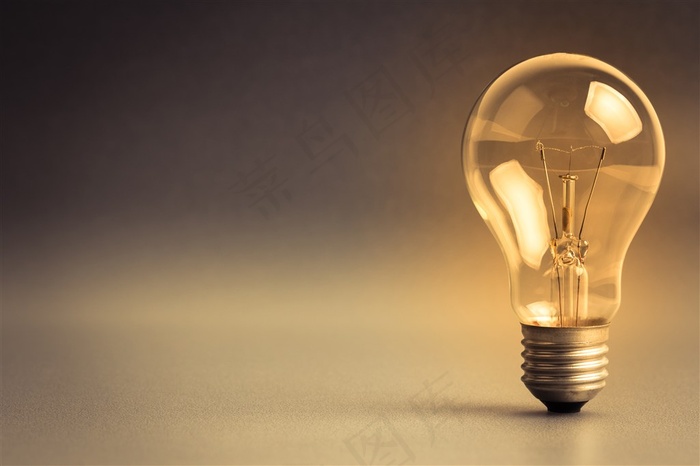 商务人士与创意灯泡广告高清图