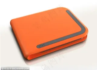 一个合上的时尚橙色钱包