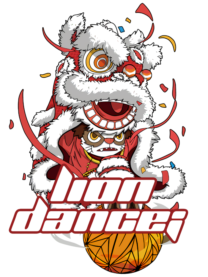 国潮醒狮中国风AI矢量卫衣T恤烫画印花手机壳图案PNG高清免抠素材