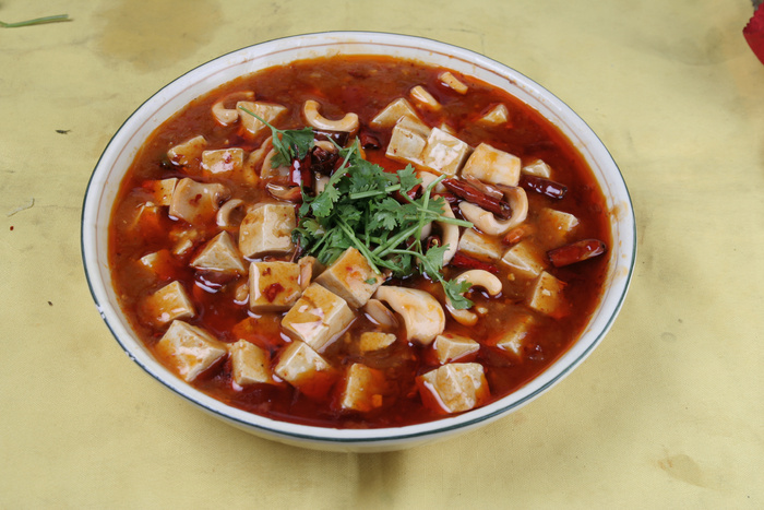 麻婆豆腐烧鲜鱿