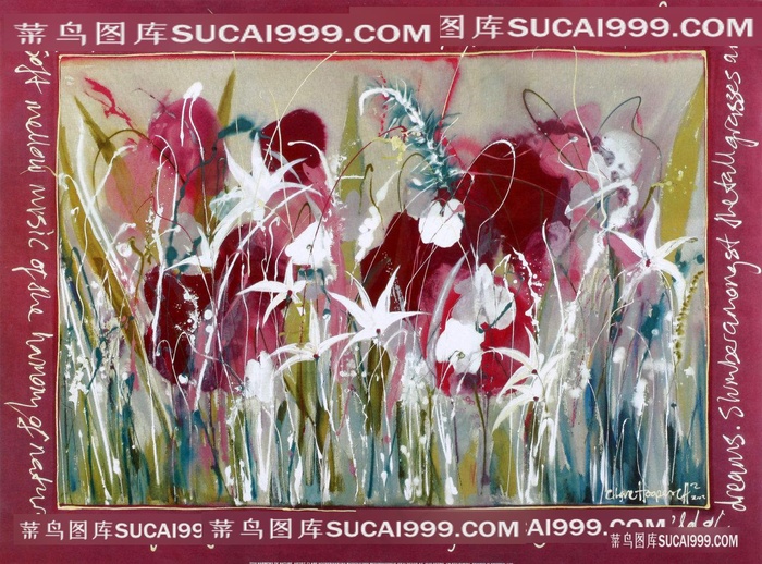 唯美花卉静物油画