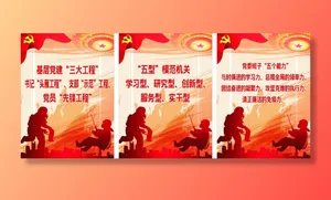 消防电梯展板 基层党建  三大工程  五个能力  五型