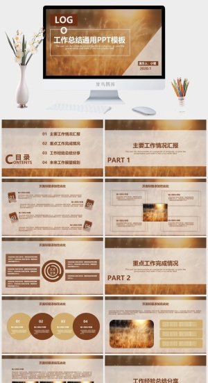 工作总结PPT模板预览图