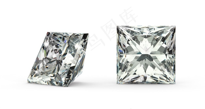 方形切面钻石高清图片