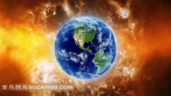 太阳背景下的地球素材