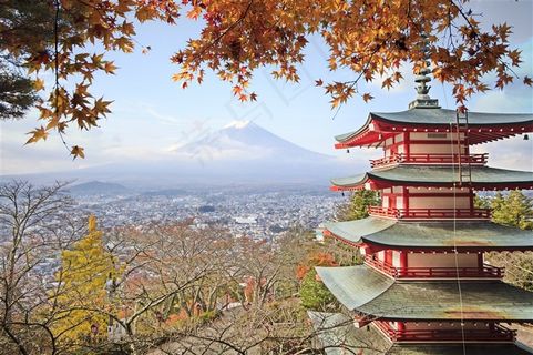 美丽的日本浅草寺景色高清素材