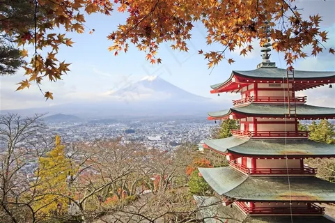 美丽的日本浅草寺景色高清素材