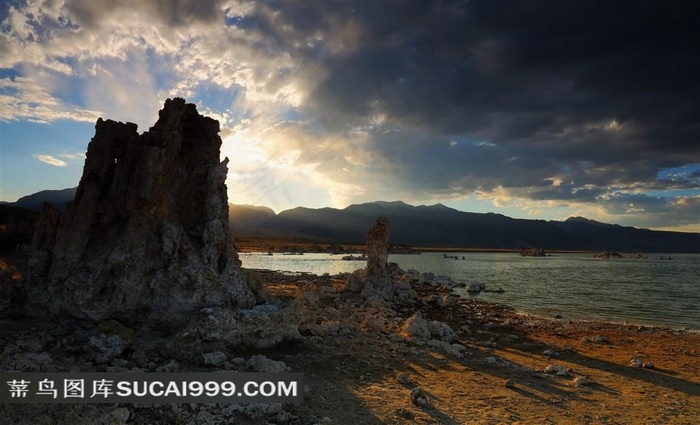 美国莫诺湖风景高清图片