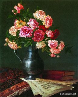 唯美花瓶高清油画