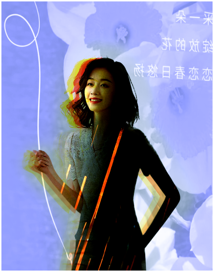 春日双重曝光合成图