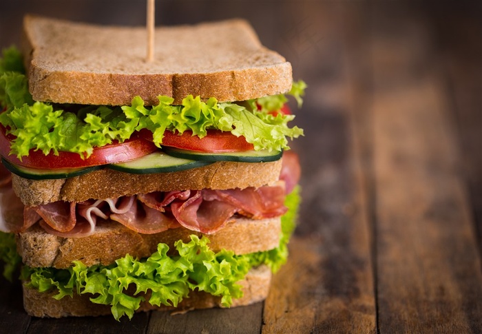 四层巨无霸三明治高清摄影图片