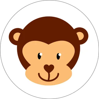 猴子头像卡通素材简笔