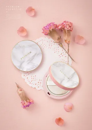 电商广告系美化妆品粉色海报