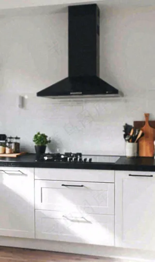 现代简约厨房朦胧摄影厨具家具摄影图