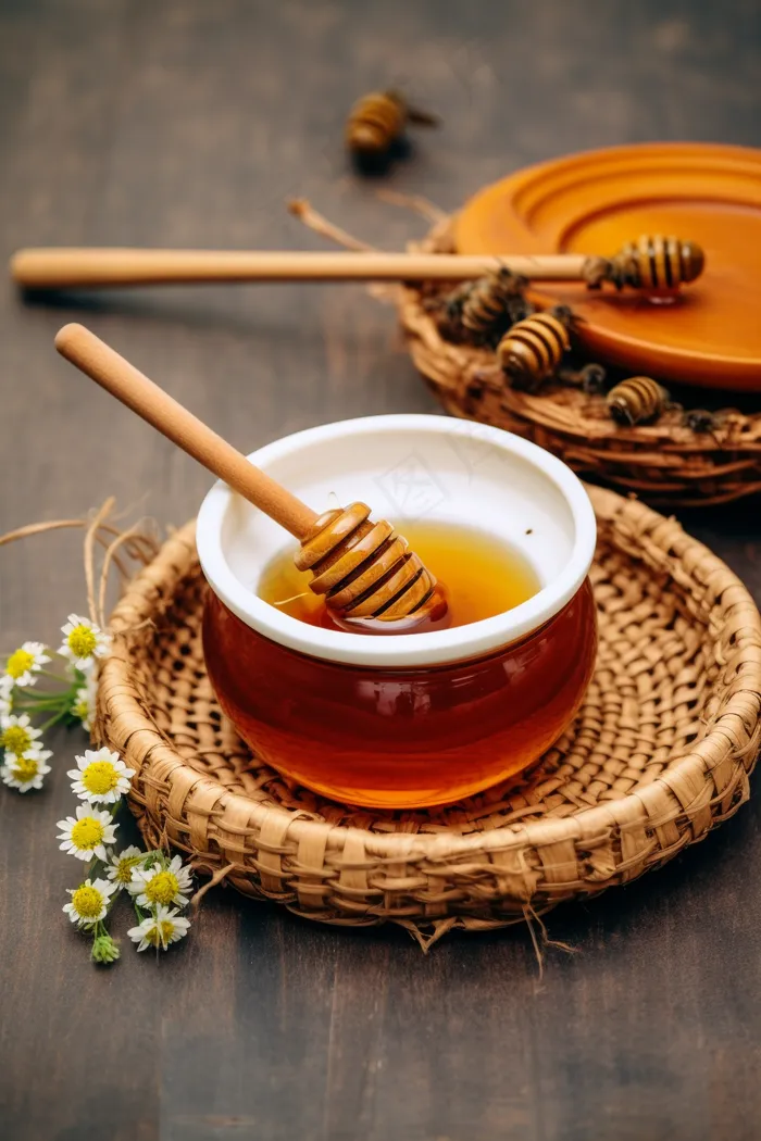 蜂蜜蜜蜂美食摄影图(2688x4032)
