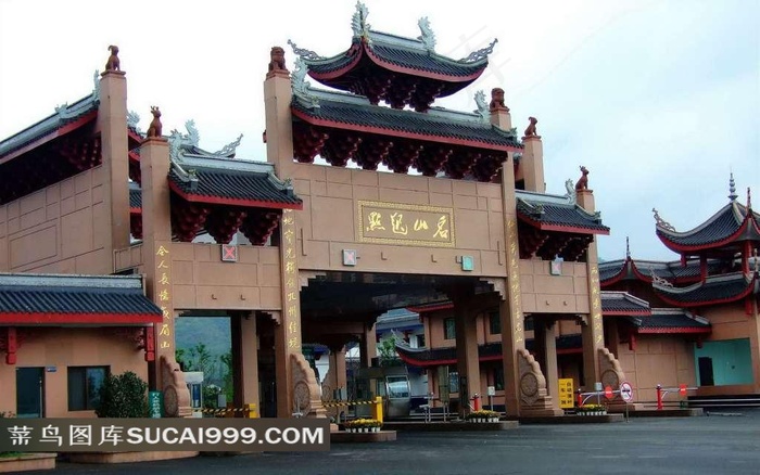 峨眉山建筑摄影素材