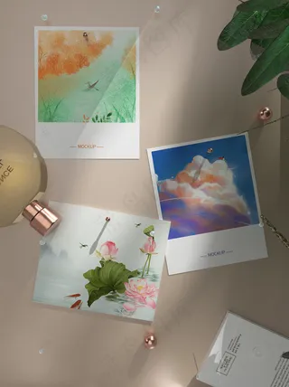 唯美国潮风中式相片智能贴图样机