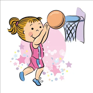 卡通篮球运动员
