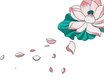 国潮中国风手绘荷花莲花荷叶莲藕植物花卉装饰插画PSD设计素材 国潮中国风手绘荷花莲花荷叶莲藕植物花卉装饰插画PSD设计素材