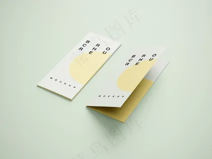 折页 样机  三折页 智能贴图 折页样机 三折页模板 三折页样机 