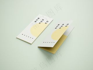 折页 样机  三折页 智能贴图 折页样机 三折页模板 三折页样机 