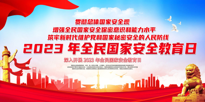 2023年安全教育日展板psd模版下载