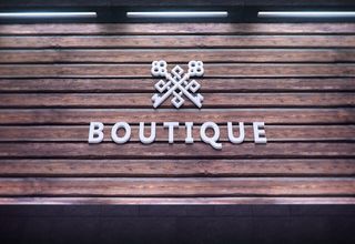 木纹理公司背景logo样机模板