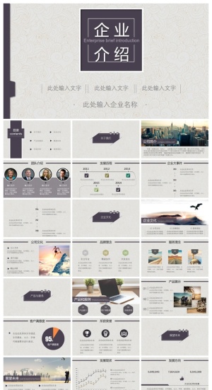 简约大气企业介绍PPT模板PPT模板预览图