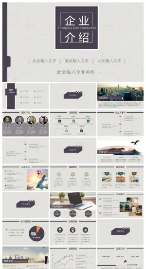 简约大气企业介绍PPT模板PPT模板预览图