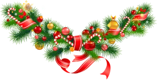 圣诞节冷杉铃铛花束饰品礼物盒免抠