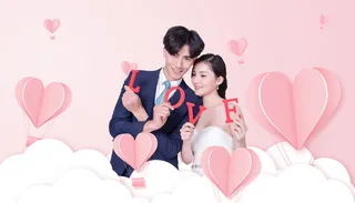 情人节爱情爱心粉色背景