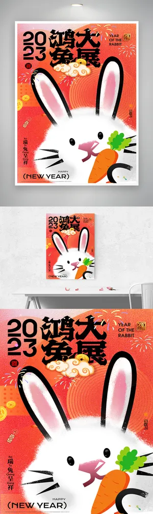 创意2023兔年活动宣传图片