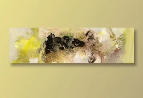水墨山水意境流彩抽象油画 水墨山水意境流彩抽象油画