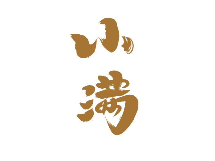 金色小满节气免扣艺术字