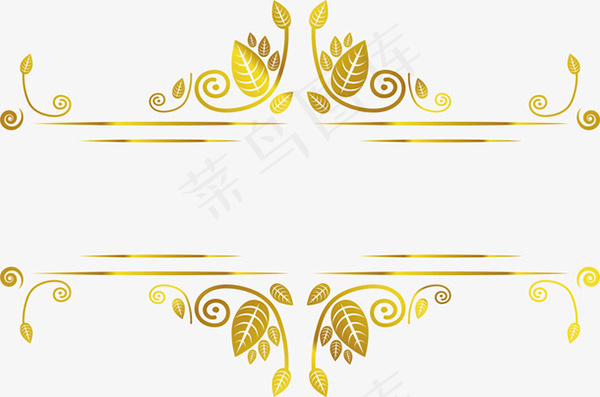 金色植物边条