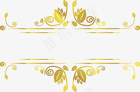 金色植物边条 金色植物边条