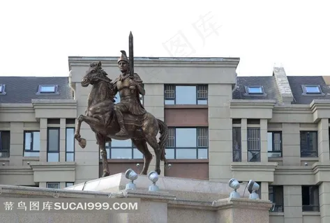 欧洲骑士人物雕塑