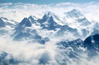 雪山风景摄影背景