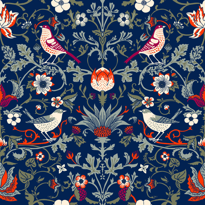 花卉唯美手绘花朵面料纹理手机壳布料面料印花服装矢量图案素材