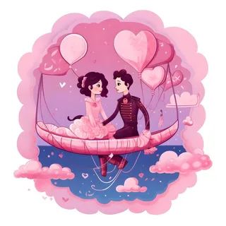 情人节520粉红爱心恋人情侣浪漫海报素材背景